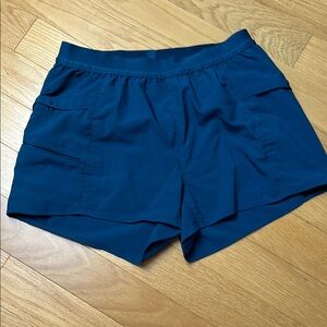 Mountain Hardwear Teal Athletic Shorts Elastic Waist & Tie